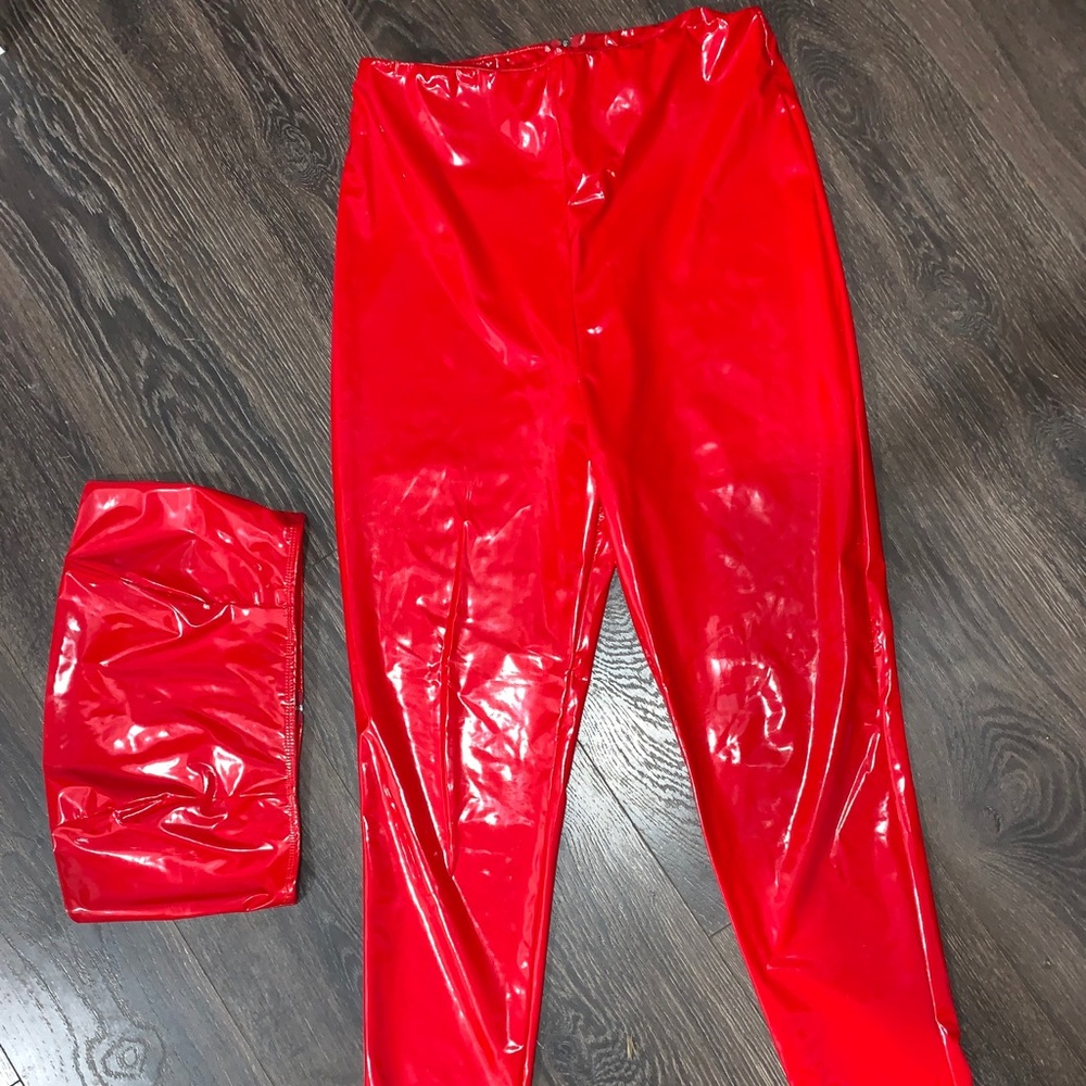 red latex outfit. Britney Spears!